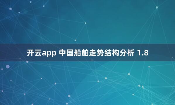 开云app 中国船舶走势结构分析 1.8