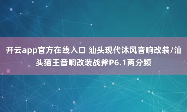开云app官方在线入口 汕头现代沐风音响改装/汕头猫王音响改装战斧P6.1两分频