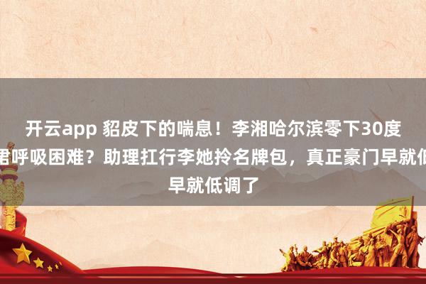开云app 貂皮下的喘息！李湘哈尔滨零下30度穿纱裙呼吸困难？助理扛行李她拎名牌包，真正豪门早就低调了